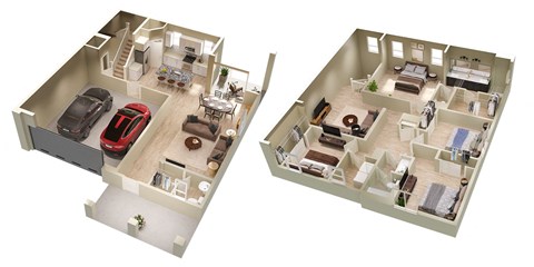 Floor plan for 4 beds, 2.5 baths, 2239 sqft
